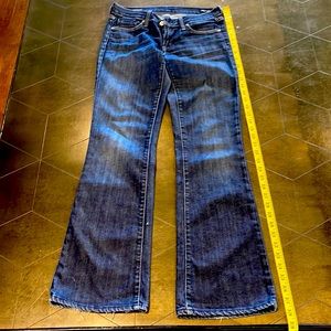 Petit bootcut jeans.  Size 25 w/38” L.